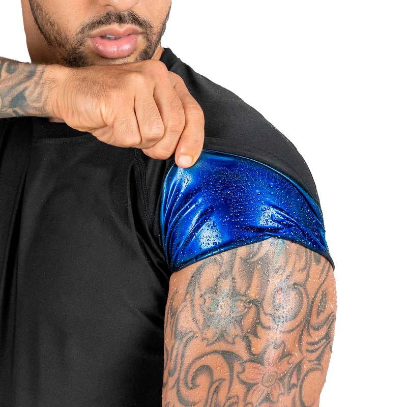 Camiseta Efeito Sauna Manga Curta Fitness e Sport - Masculina + Ebook Receitas
