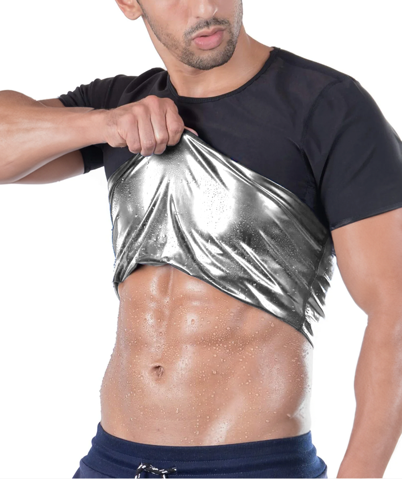 Camiseta Efeito Sauna Manga Curta Fitness e Sport - Masculina + Ebook Receitas