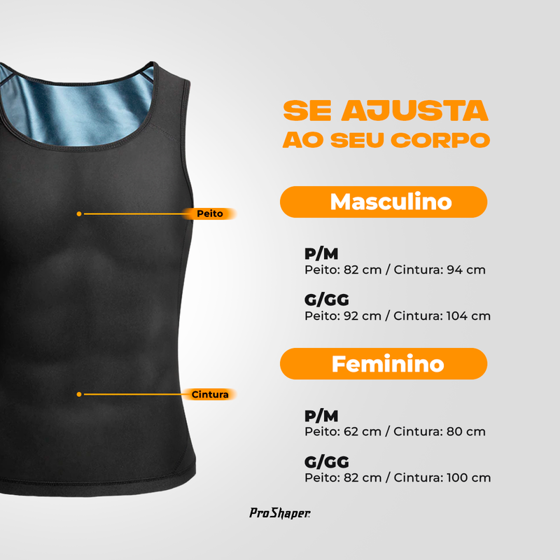 Colete ziper Efeito Sauna original Proshaper - Feminino
