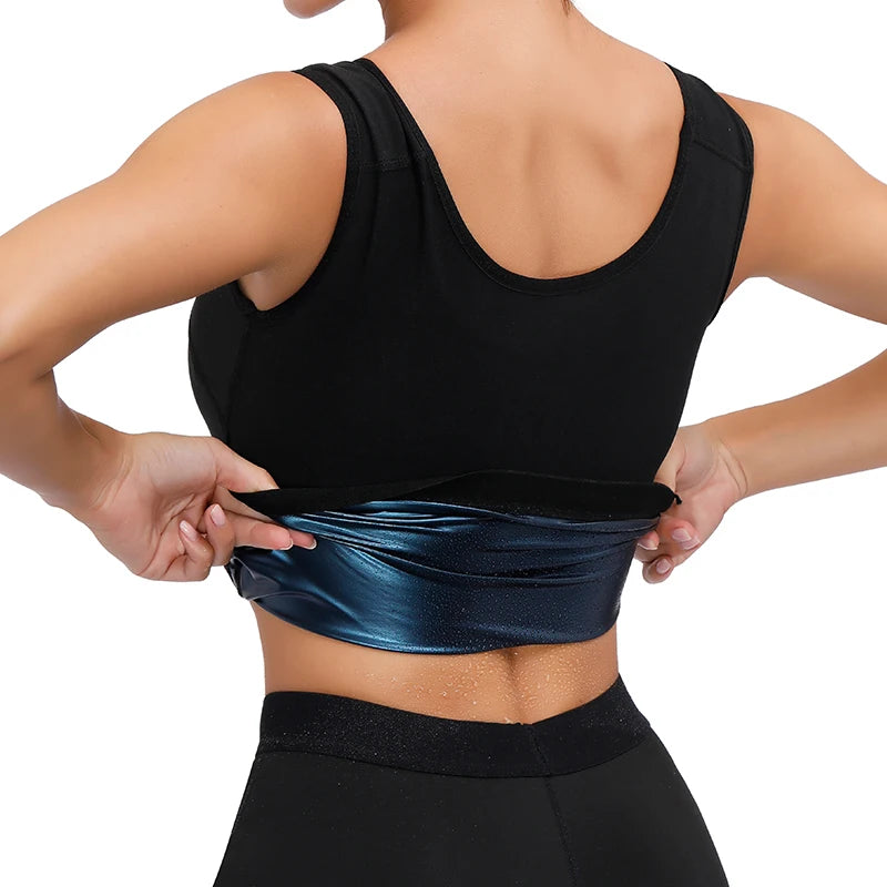 Camiseta Regata Efeito Sauna Fitness modeladora - Feminina