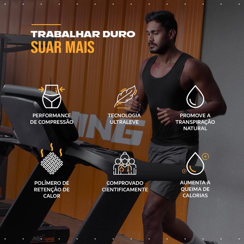 Camiseta Regata de Efeito Sauna Fitness - Masculina + Ebook Receitas