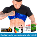 Camiseta deportiva de manga corta con efecto sauna 2025 para hombre