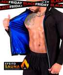 Nueva chaqueta adelgazante con efecto sauna y manga larga con cremallera para hombre 