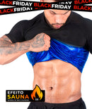 Camiseta deportiva de manga corta con efecto sauna 2025 para hombre