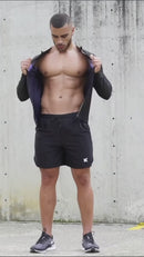 Nova Jaqueta emagrecedora queima gordura efeito sauna manga longa com Zíper - Masculina