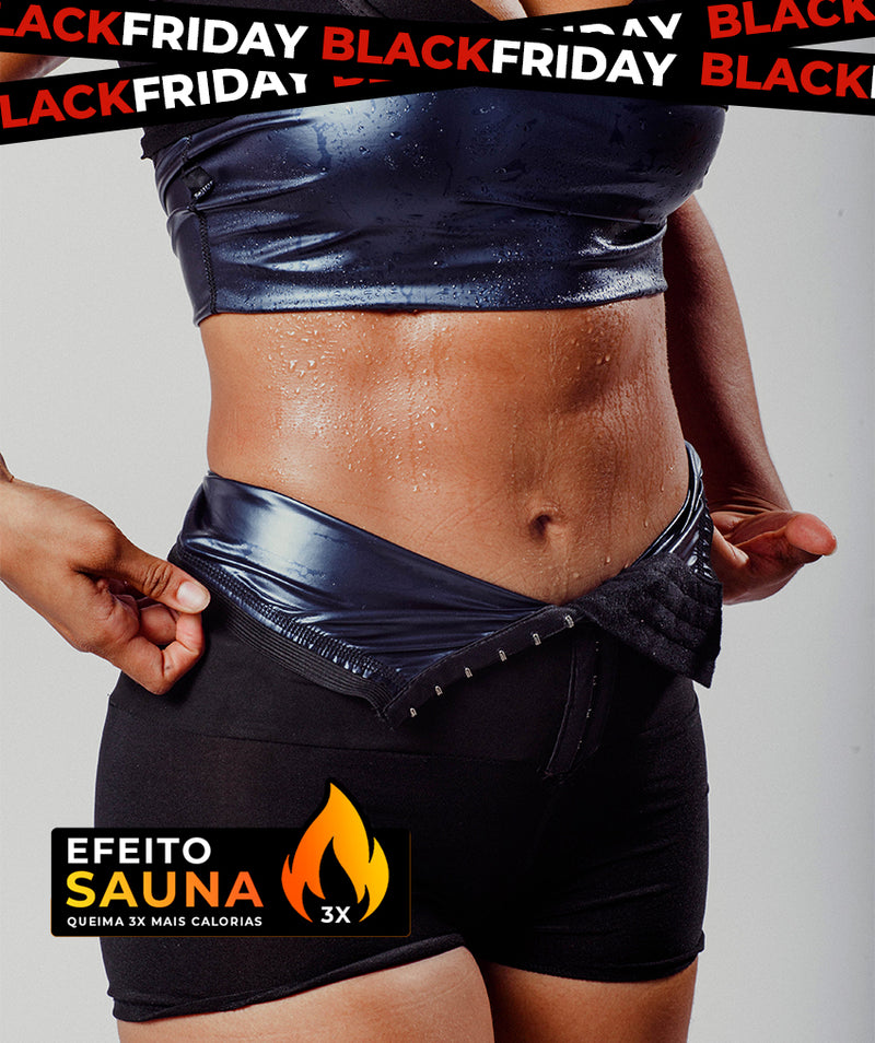 Pantalones cortos de fitness con efecto sauna adelgazante y cremallera Proshaper para mujer